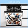Halloween Skeleton Skull Flower Butterfly Pvc Wall Sticker For Living Room Decor