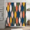 Modern Geometric Shower Curtain with Vibrant Colors Perfect for Bathroom Decor