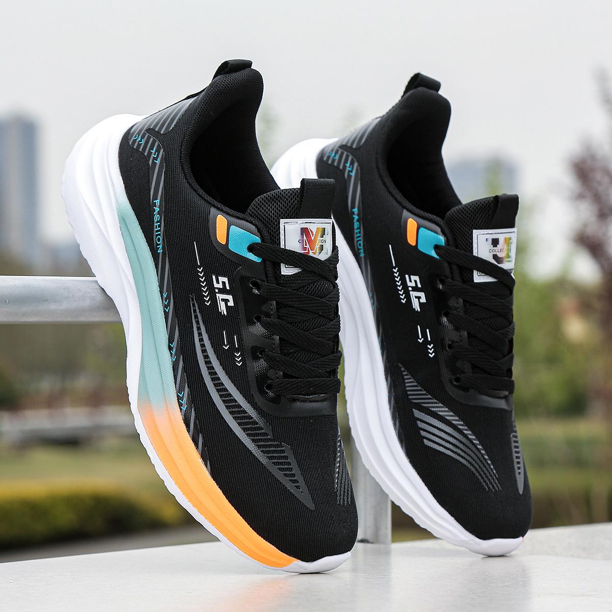 

Forrest Gump Men s Trendy Korean Style Casual Leather Mesh White Running Shoes Size 42