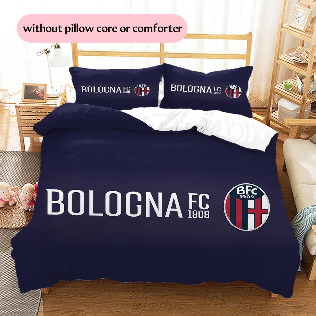 Bologna FC Pattern Bedding Home Decoration Birthday & Festival Gift (1 * duvet cover + 2 * pillowcase, without core)