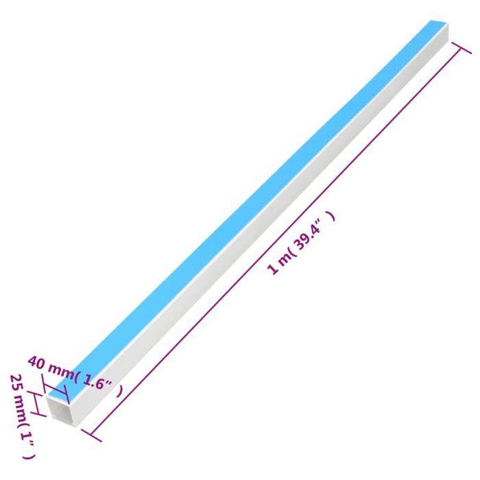 VidaXL Self-Adhesive Cable Duct, Cable Protector, Cable Protector, Cord Cover, Office Cable Management 155947