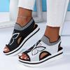 Fashion New Women's Shoes Summer Roman Flat Sandals Mesh Casual Wedge Low Heels Beach Platform Shoe Sports Comfort