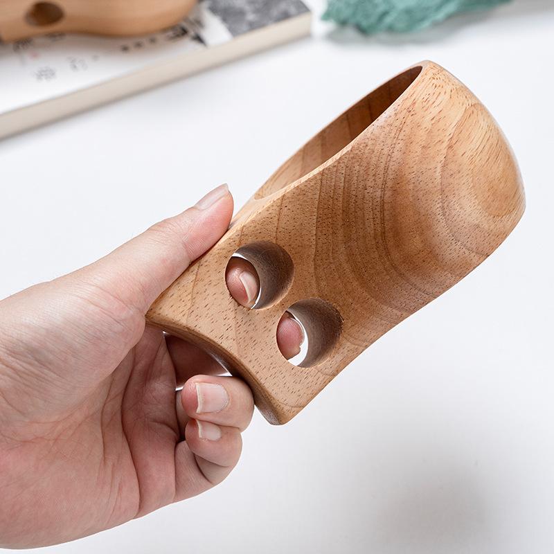 Neu200ml Outdoor Holzbecher Campingbecher Kaffee Milchbecher Tassen Akazienholz Trinkgeschirr Bushcraft Artefakt Küche Zuhause Holzhandwerk