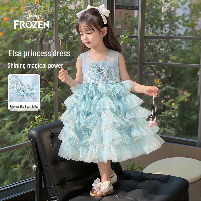 

Disney Girls Elsa Princess Sequin Mesh Dress 100