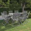 VidaXL 9-Piece Garden Dining Furniture Table and Patio Chairs Outdoor Lounge Dining Set 3057875