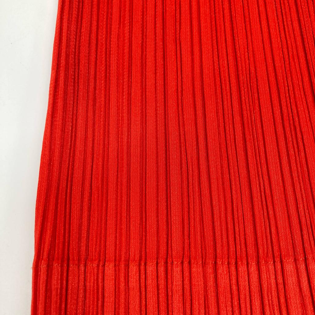 PLEATS PLEASE Excellent condition 21AW PP13-JK185 Red Pleated Blouse tops 3 RedUsed