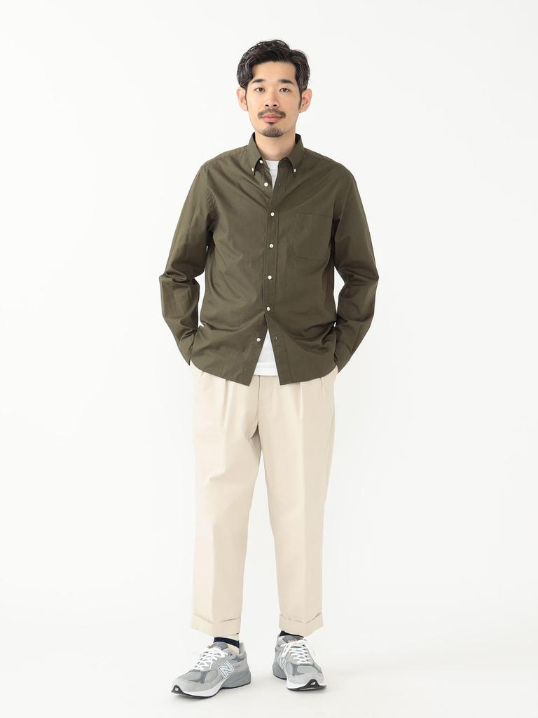 100 Great Chino CEMENT 38230097874 [Beams' Products] [Beams Plus] Pants, 2-pleat Trousers, Men's, XS,