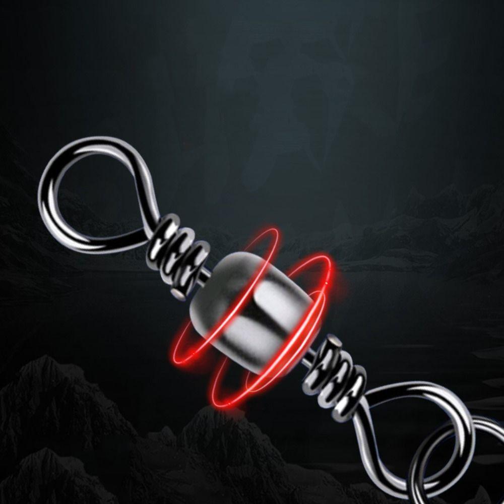 100pcs/Pack Barrel Rolling Swivels Fishing Connector Rolling Fishing Bearing  Fishing Tool