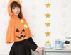 Fluffy Pumpkin Cape Costume Unisex 155cm-165cm