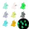 Mini Fluorescent Animals Resin Transparent Garden Balcony Sculpture Decoration Potted Miniature Landscape Christmas Decorations