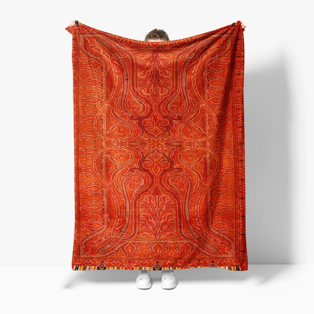 Jmg Household Supplies Unisex Coral Moroccan Kilim Rug Vintage Ethnic Cotton Area Rug Traditional Tapestry Blanket Home Decor Gift