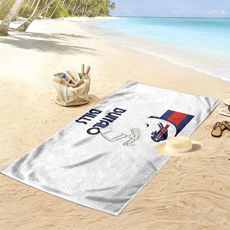 Bills Print Beach Towel, Large Soft Quick Dry Towel for Beach Camping Swimming