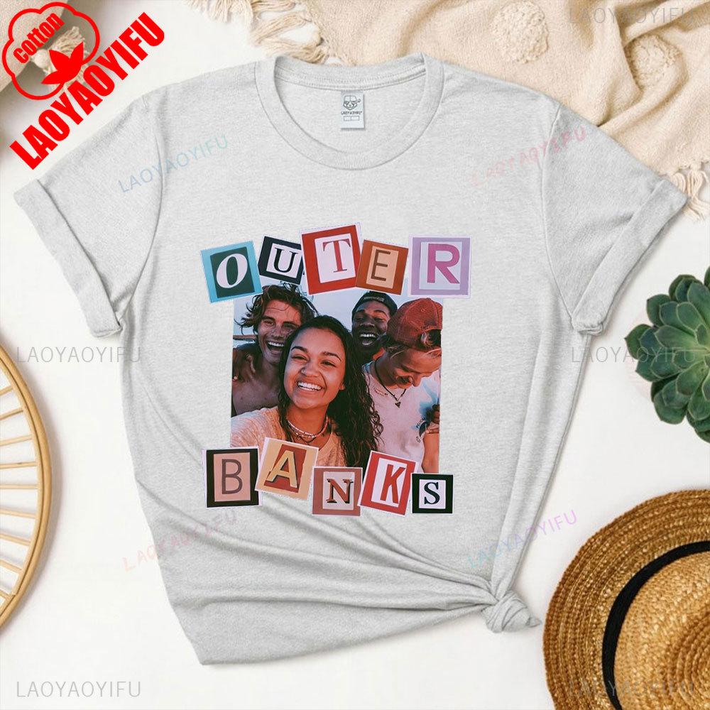 Ráj na Zemi Outer Banks Unisex Tričko Fanoušci seriálu Outer Banks Merchandise Letní dovolená Bavlněné tričko Plážové tričko Topy