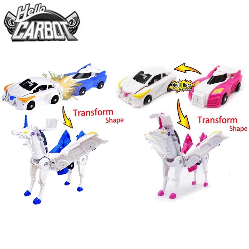 Hello Carbot Unicorn Transformation Robot Magnetic Toy Model Figure For Creative Kids