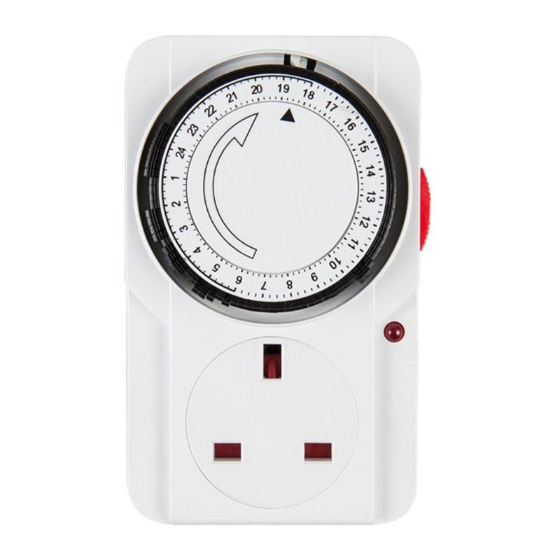 

24 Hour Segment Timer Switches Plug Socket for Home Security and Energy Saving, Controls Appliances Up to 3120W