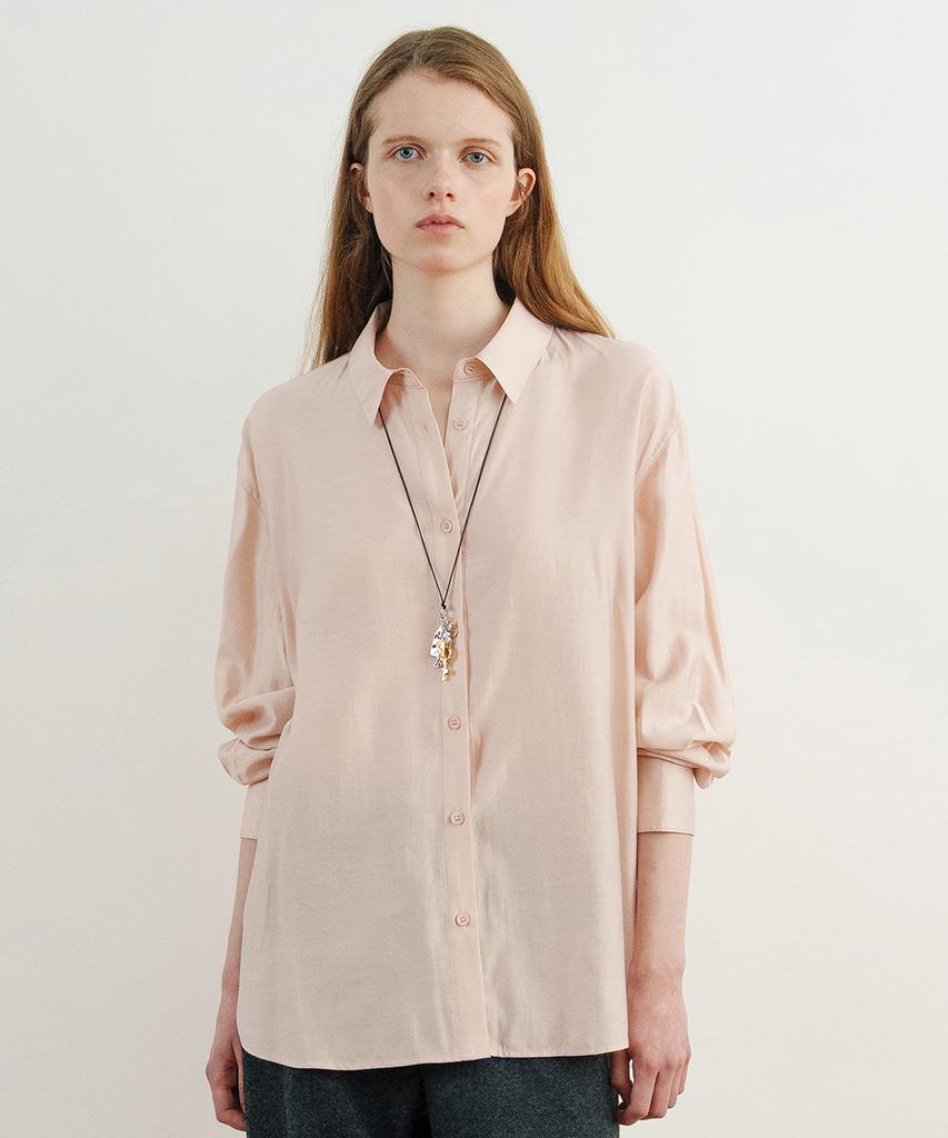 SINOON Sheer Loose Shirt (Light Pink)