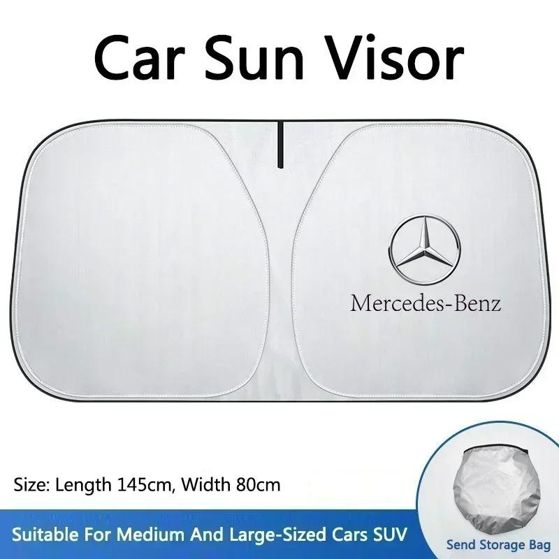 CRL1 Foldable Car Windshield Sun Shade Cover for Front Window Sunscreen UV Protection For Mercedes Benz B/C/E/S A Class C200L GLC CLA