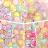 30/50pcs/Lot Mixed Acrylic Heart Shape Beads Frosted Flowers Spacer Bead for DIY Bracelet Charms Jewelry Making Accessories