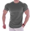 Muscular Men's Fitness Clothes Sports T-shirt Tight Sko Elastic Training Quick Dry Clothes Casual Short Sleeves