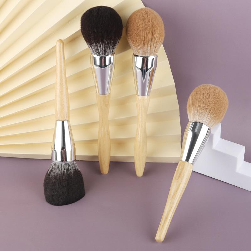 Supergroßer Puderpinsel Superweiches Haar Puderpinsel Großer Bionischer Honigpuderpinsel Reines Massivholz Setting Blush Make-up-Pinsel