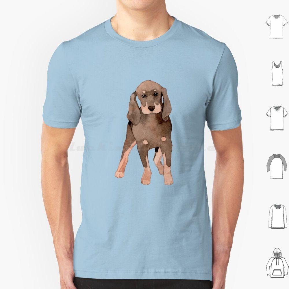 Cute Coonhound Puppy For Dog Lovers T Shirt 6xl Cotton Cool Tee Coonhound Dog Hound Redbone Coonhound Bluetick Coonhound Dogs
