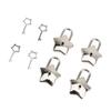 4 Set Treasure Chest Padlock   Metal Diary Book Jewelry Box Decorative Lock with Key S007 Five Pointed Star Shaped