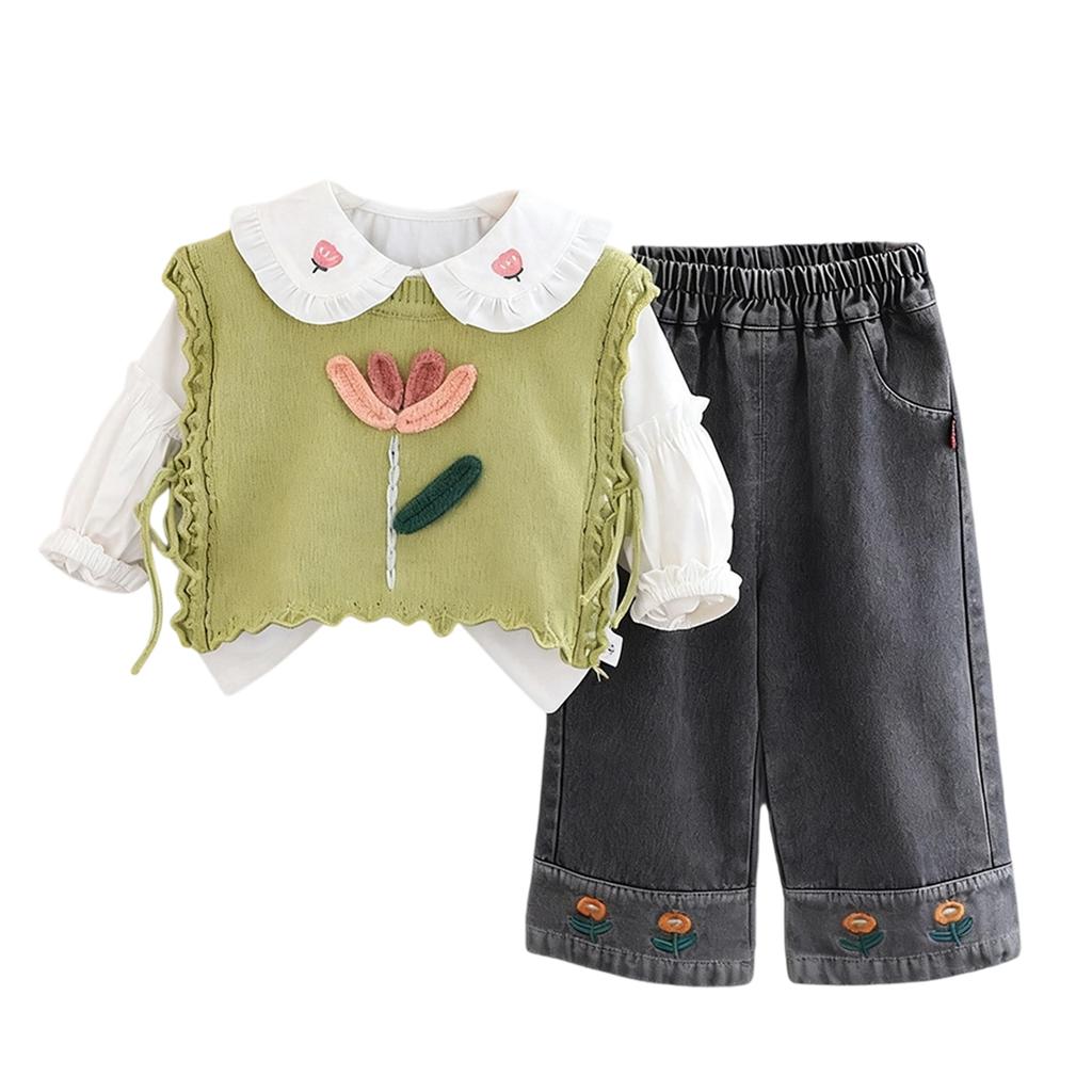 Kids Casual Long-Sleeve Set, Comfortable Daily Wear Outfits