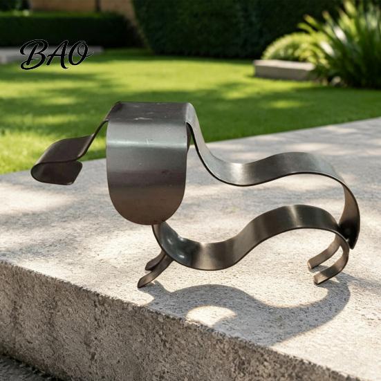 Dachshund Lover Gift Rustic Metal Garden Statue, 3D Sculpture, Weatherproof Unique Birthday Present Decor for Patio Lawn Yard Porch Table, Gifts