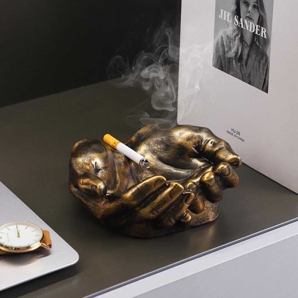 Creative Handheld Ashtray Portable Desktop Ashtray for Home Living Room Office Table Decoration Unique Design Durable Material