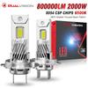Dualvision H7 LED Headlight Kit Mini Bulb 2000W 80000LM 6000K CSP Car Headlamp 12V White Auto Fog Lamps H7 Led Turbo Automobile