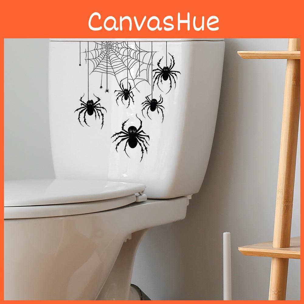 Spider Halloween Web Toilet Sticker Decor For Living Room Bedroom And Entryway
