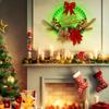2025 LED Christmas Wreath Hanging Decoration with 8 Light Flashing Functions & Timer LED String Lights Home Window Ornament Lamp