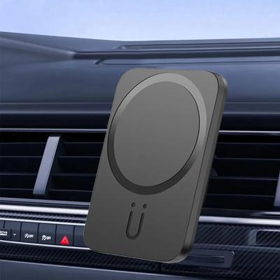Mini Cargador Inalámbrico Magnético Soporte para Teléfono para Salida de Aire de Coche Para Magsafe iPhone 16/15/14/13/12 Pro Max Base de Carga Rápida para Coche