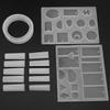 213pcs Reusable Silicone Jewelry Mould Elastic Silicone Casting Mould  Polymer Clay Crafting