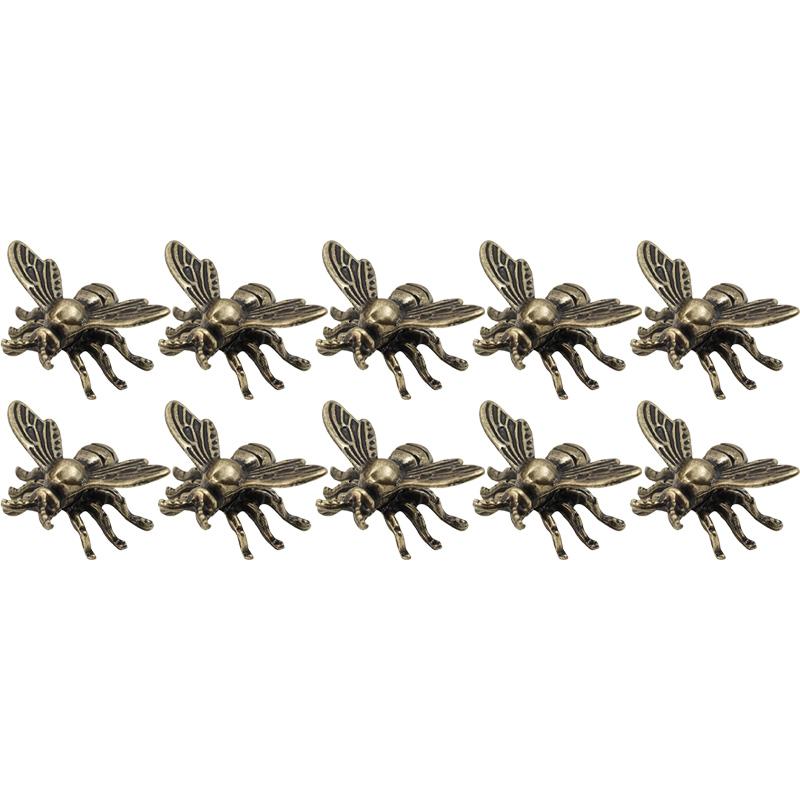 1/10pcs Small Bee Antique Figurine Vintage Insect Sculpture Home Office Desktop Decoration Crafts Creative Statue Ornaments
