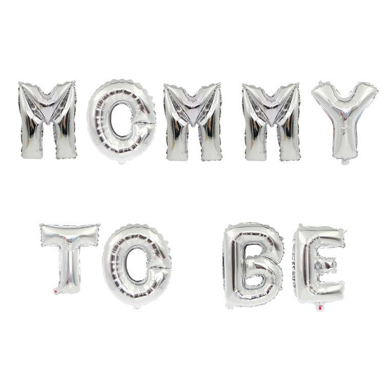 16inch  Baby Shower Foil Balloon Mommy To Be Letter Balloons Favors Infant Party Decorations
