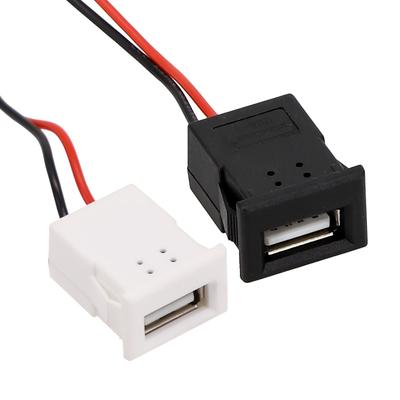 Preto/branco Porta de Carregamento USB Tomada Carregador Prático