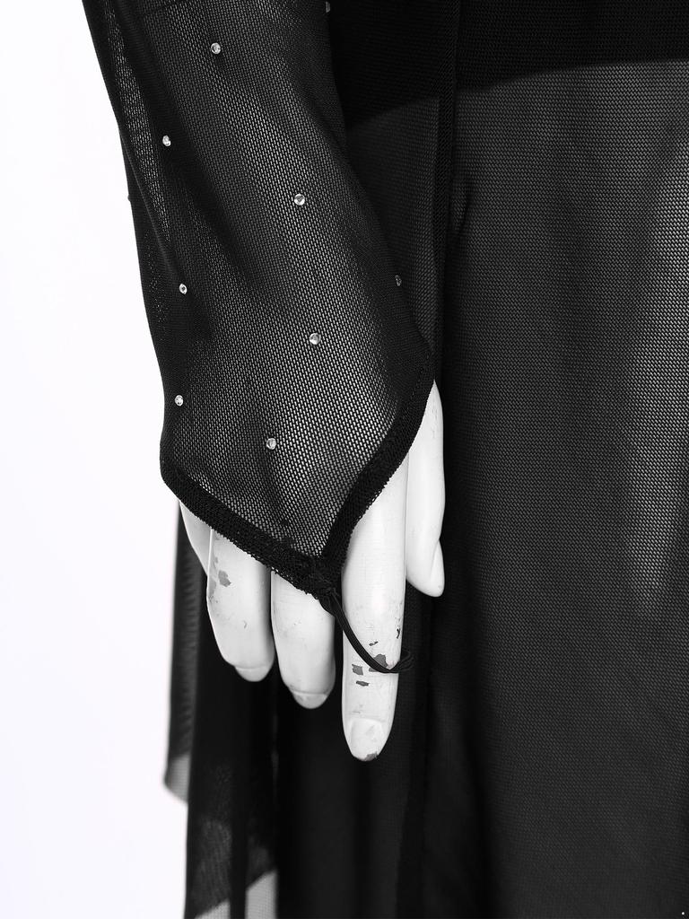 Womens Figure Skating Dance Leotard Single Sleeve Mock Neck Sparkle Rhinestone Ice Performance Wear