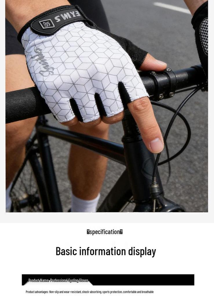 Unisex Half-Finger Cycling Gloves: Shock-Absorbent, Anti-Slip, Sun Protection for Road & Mountain Biking