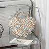 Floral Embroidery Cosmetic Bag With Large Capacity For Travel And Home Use