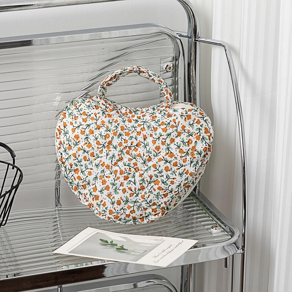 Floral Embroidery Cosmetic Bag With Large Capacity For Travel And Home Use