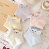Girls' Cute Cartoon Ear Socks - Spring/Summer Thin Cotton Short Sports Style