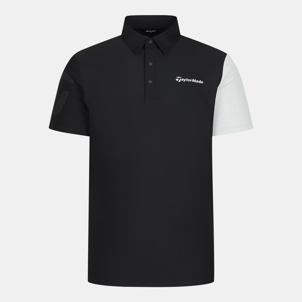 TAYLORMADE APPAREL 26Ss Men'S Asymmetrical Color Block Collared Short Sleeve T-Shirt T8031T62147-199