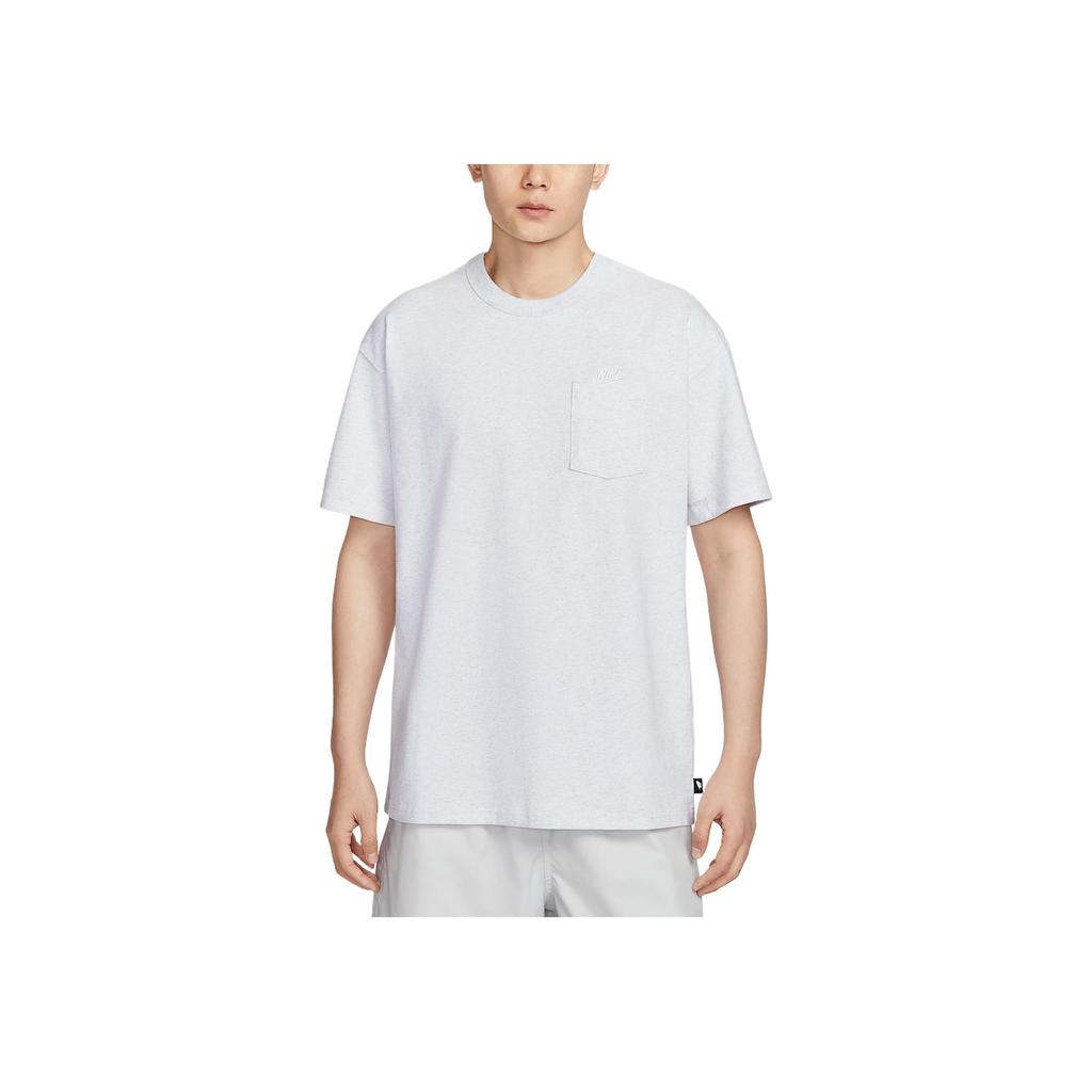 Nike Abbigliamento Sportivo Essenziale Premium Comodo Versatile Semplice Moda T-shirt a Maniche Corte Uomo Top Bianco DQ9296-051