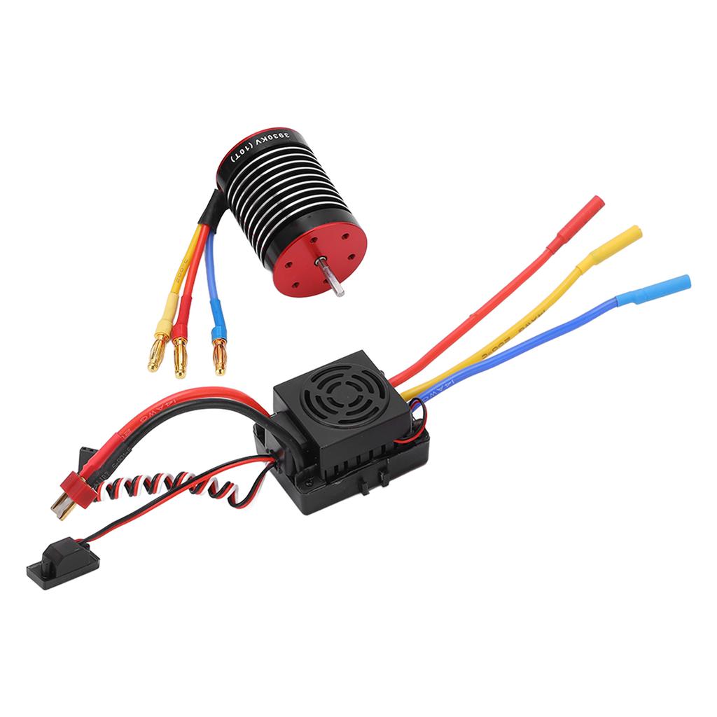 F540 3930KV Waterproof Brushless Motor Kit with 60A ESC for 1/10 RC Car Upgrade Parts