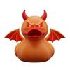 Demon Duck Figurine 3D Printed Devil Duck with Red Horns Bat Wings Halloween Gothic Collectible Statue Desktop Home Decor for Teens Adults