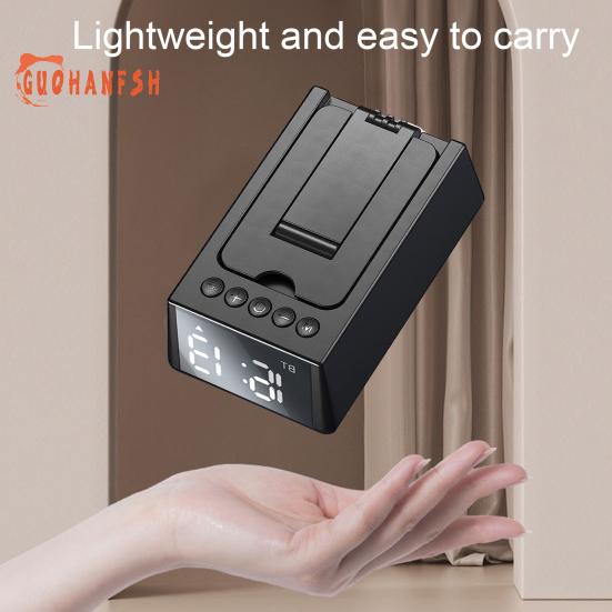 Speaker Bluetooth-compatible with Phone Stand LED Display Alarm Clock HD-compatible Sound Multi-functional Speaker