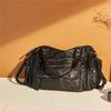 Ladies Washed Y2K Locomotive Large Capacity Multi-Pocket Japanese And Korean Trend Spice Girl Shoulder Bag