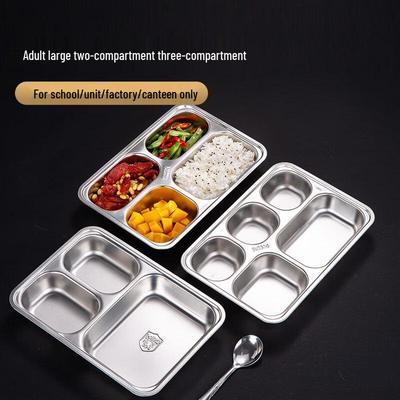 Xihe 304 Stainless Steel Divided Lunch Box with Lid