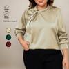 Tröjor Toppar Dam Långa Ärmar Höst Vinter Vadderad Blus Överdimensionerad Halvpolokrage Lös Långärmad Skjorta Smal Pullover Toppar